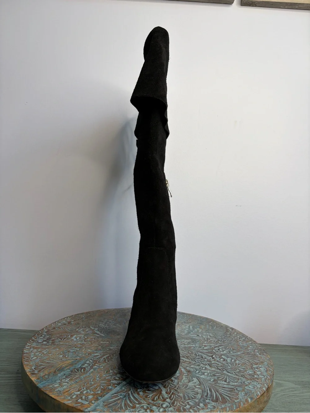 Like New! Anthropologie Matiko Black Suede Over-The-Knee Boots Size 38